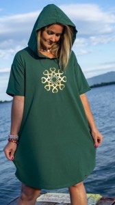 TUNIKA AJNA GREEN GOLDEN MANDALA