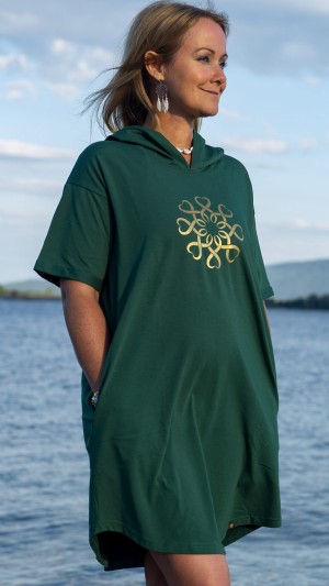 TUNIKA AJNA GREEN GOLDEN MANDALA