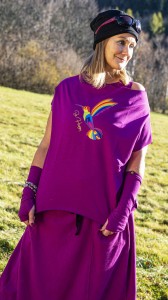 T-SHIRT ASANA COLIBRI FUKSJA