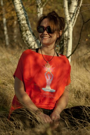 T-SHIRT ASANA SUMMER INHALE ORANGE