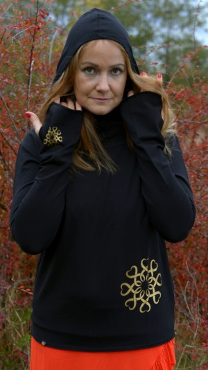 BLUZA SHAKTI  GOLDEN MANDALA  BLACK