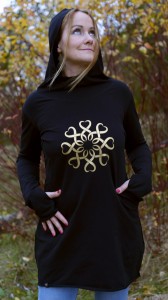 TUNIKA SHAKTI BLACK GOLDEN MANDALA 