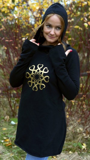 TUNIKA SHAKTI BLACK GOLDEN MANDALA 
