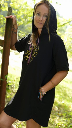 TUNIKA AJNA BLACK GOLDEN MANDALA